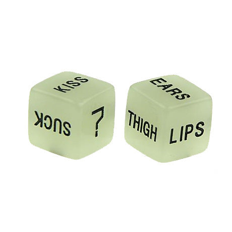 Luminous English Carving Fun Dice